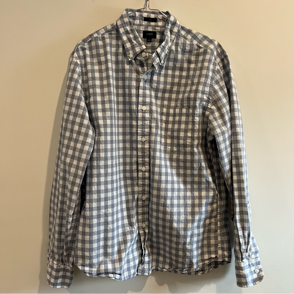 J.Crew gingham button down shirt‎ slim fit